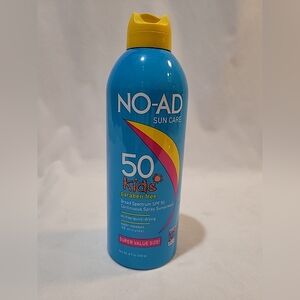 NO-AD Kids SPF 50 Sunscreen Spray 8.7 oz Paraben Free, Expired 02/2022